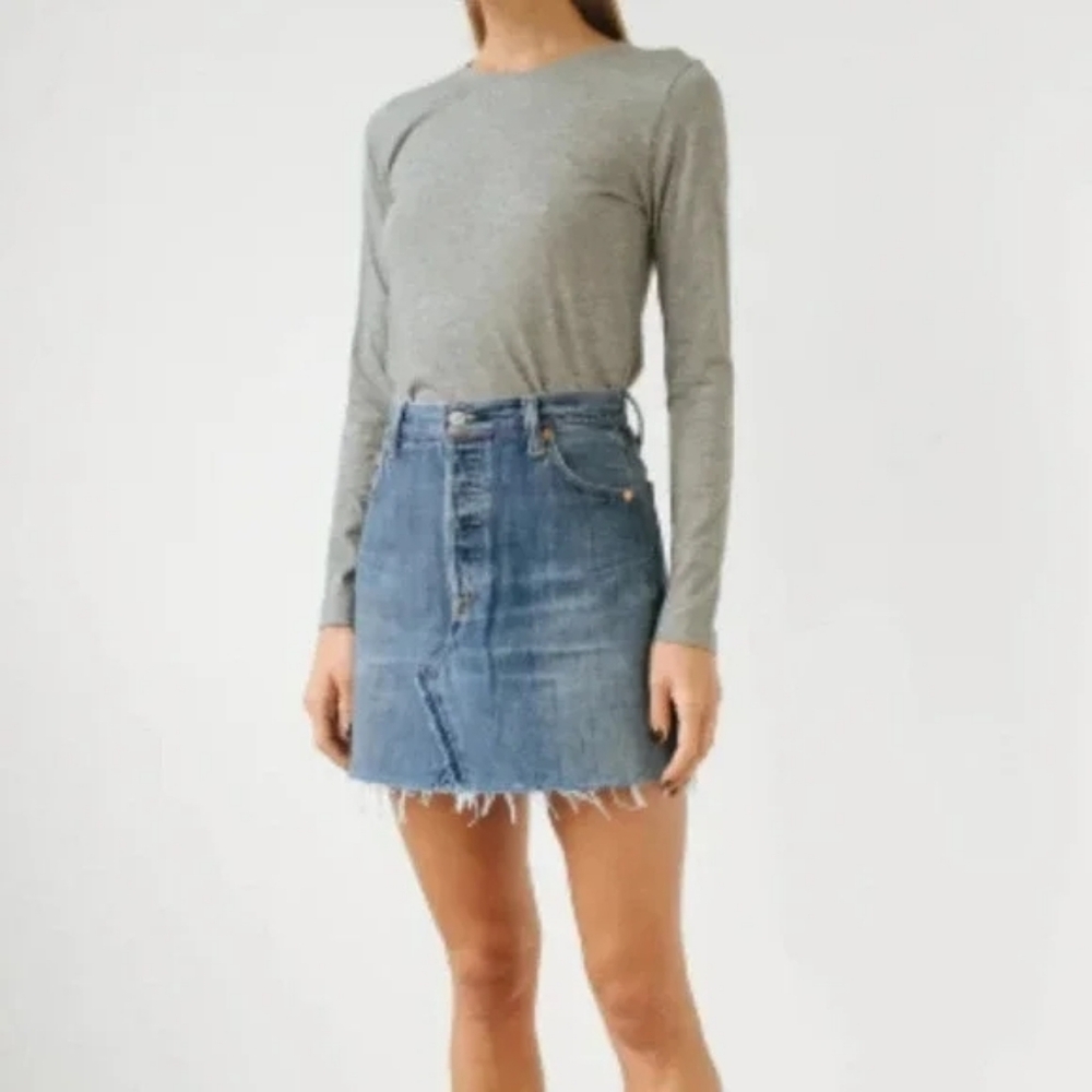 RE/DONE Levi's High Rise Denim Skirt Size 27